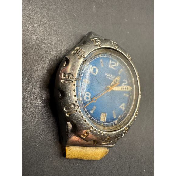 Vintage Swatch IRONY Scuba YDS402 Water Reflex Blue Dial Steel Date No Band main image 7